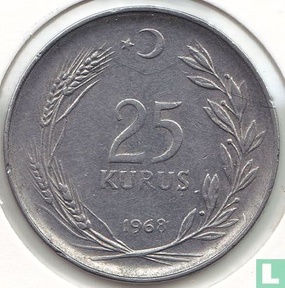 Turquie 25 kurus 1968 - Image 1