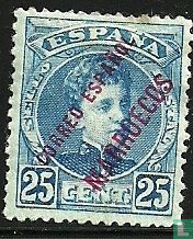 King Alfonso XIII, with overimprint