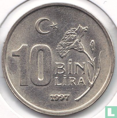 Turkey 10 bin lira 1997 (Thin planchet) - Image 1