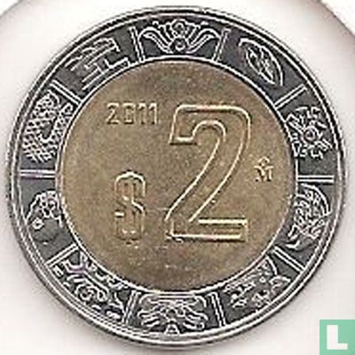 Mexique 2 pesos 2011 - Image 1