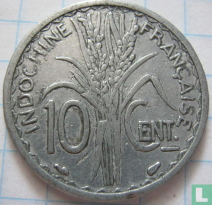 Indochine française 10 centimes 1945 (sans B) - Image 2