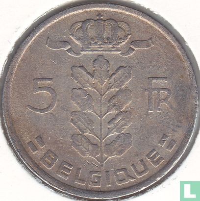 Belgium 5 francs 1971 (FRA) - Image 2