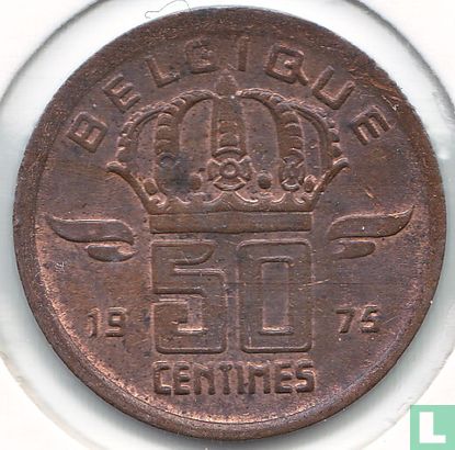 Belgium 50 centimes 1975 (FRA) - Image 1