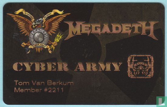 Megadeth Pass, Cyber Army Membership Pass, 2013 - Afbeelding 1