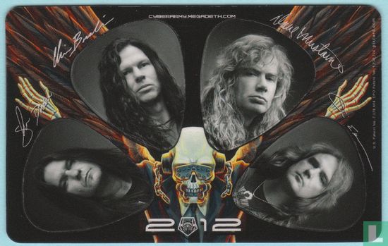 Megadeth Plectrum, Guitar Pick card, Cyber Army 2012 - Image 1