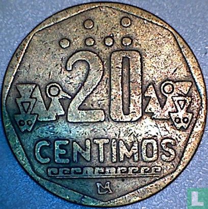 Pérou 20 céntimos 1996 - Image 2