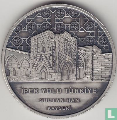 Turkije 20 türk lirasi 2014 (oxyde) "Silk route - Sultan Han - Kayseri" - Afbeelding 2