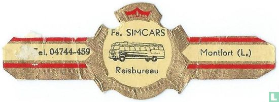 Fa. Simcars Reisbureau - Tel. 04744-459 - Montfort (L.) - Afbeelding 1