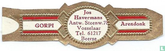 Jos Havermans Antw. Steenw. 78 Vosselaar Tel. 61217 Beerse - Gorpi - Arendonk   - Bild 1