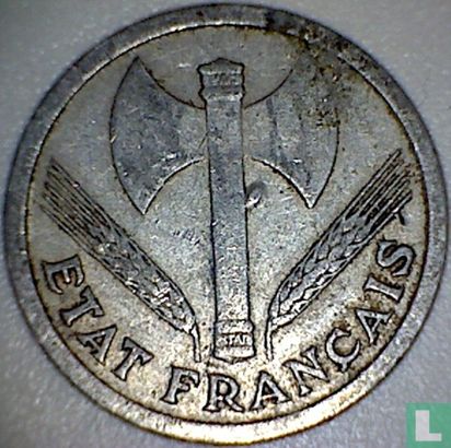 France 2 francs 1943 (missstrike - without B) - Image 2