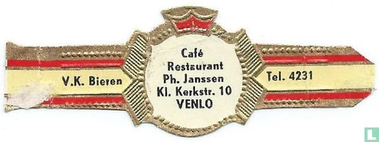 Café Restaurant Ph. Janssen Kl. Kerkstr. 10 Venlo - V.K. Bieren - Tel. 4231 - Afbeelding 1