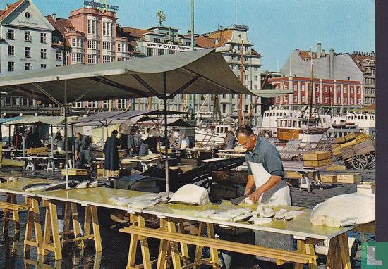 View of the fish market fisketorget - Afbeelding 1