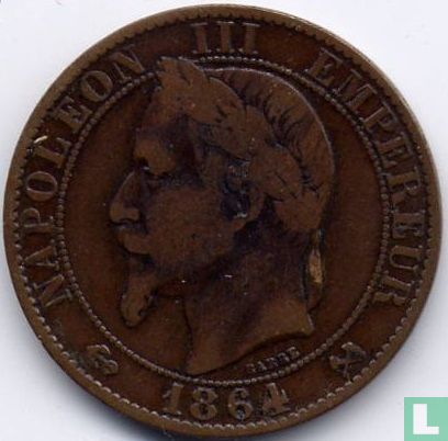 Frankrijk 5 centimes 1864 (K) - Afbeelding 1