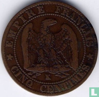 Frankrijk 5 centimes 1864 (K) - Afbeelding 2
