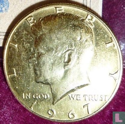 Verenigde Staten ½ dollar 1967 verguld - Bild 1