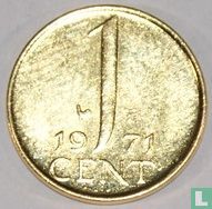 Nederland 1 cent 1971 verguld - Image 1