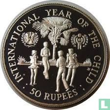 Seychelles 50 rupees 1980 (PROOF) "UNICEF and International Year of the Child" - Image 2