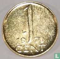 Nederland 1 cent 1970 verguld - Image 1