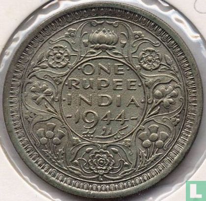 British India 1 rupee 1944 (Lahore - type 2) - Image 1
