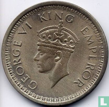 Inde britannique 1 rupee 1944 (Lahore - type 2) - Image 2