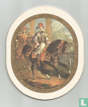 König Otto von Griechenland vor der Akropolis in Athen König von 1832-1862 / König Ludwig Dunkel - Afbeelding 1