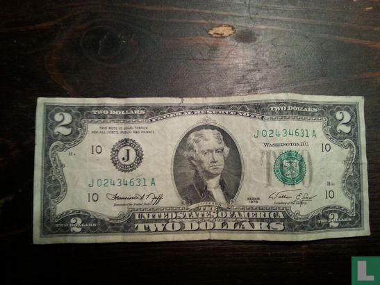 États Unis 2 dollars 1976 J