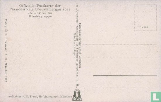 Offizielle Postkarte der Passionsspiele Oberammergau 1922 - Bild 2
