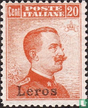 King Victor Emmanuel III, with overprint  