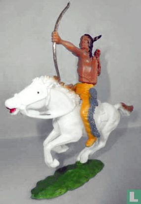 Indiaan te paard met boog  - Afbeelding 1