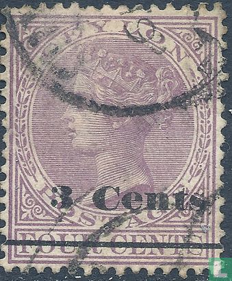 Queen Victoria with overprint