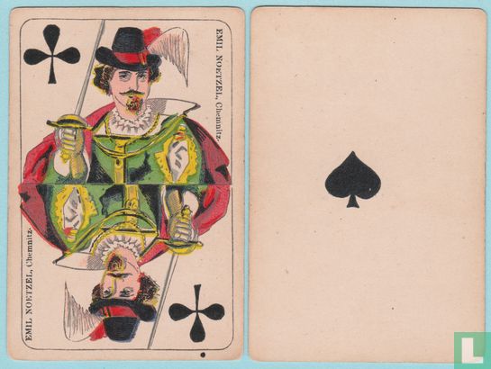 Emil Noetzel, Chemnitz, 52 Speelkaarten, Playing Cards, 1885 - Image 2