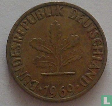 Duitsland 5 pfennig 1969 (F) - Afbeelding 1