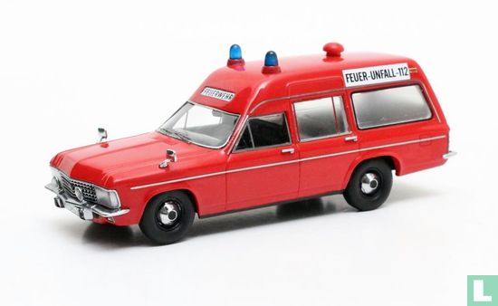 Opel Admiral B SWB Miesen Ambulance freiwillige feuerwehr red 1970 - Afbeelding 1