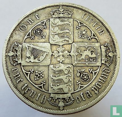 Verenigd Koninkrijk 1 florin 1887 (type 1) - Afbeelding 2