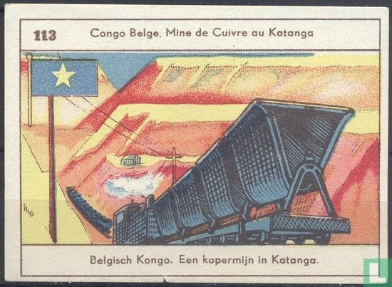 Belgisch Congo. Een kopermijn in Katanga