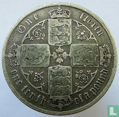 Verenigd Koninkrijk 1 florin 1879 - Afbeelding 2