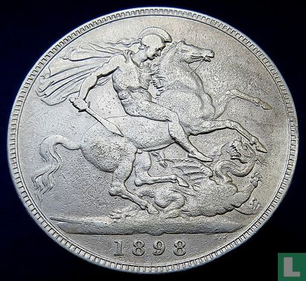 United Kingdom 1 crown 1898 (LXII) - Image 1