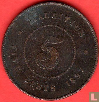 Mauritius 5 cents 1897 - Image 1