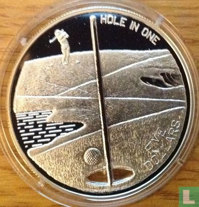 Bahamas 5 dollars 1994 (PROOF) "Golf - Hole in One" - Image 2