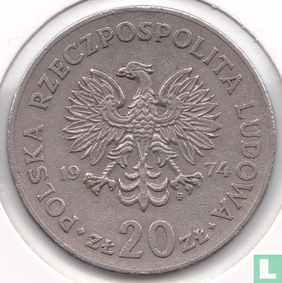 Pologne 20 zlotych 1974 "Marceli Nowotko" - Image 1