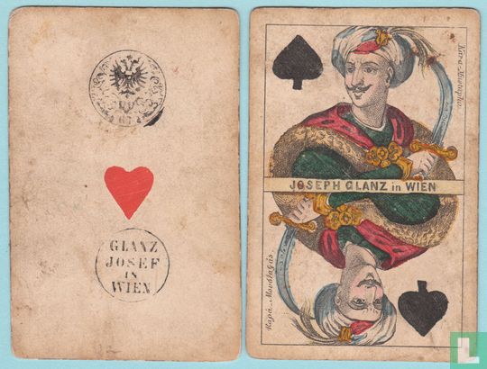 Joseph Glanz, Wien, 32 Speelkaarten, Playing Cards, 1860 - 1865 - Image 1