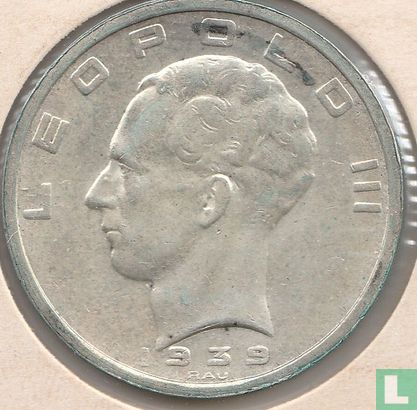 Belgium 50 francs 1939 (NLD/FRA - position B - with cross on crown) - Image 1