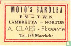 Moto's Sarolea - A. Claes