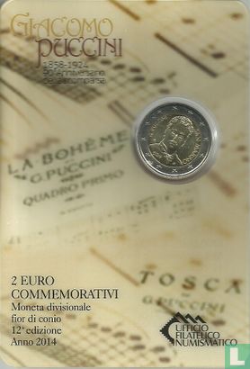 San Marino 2 euro 2014 (folder) "90th Anniversary of the Death of Giacomo Puccini" - Afbeelding 2