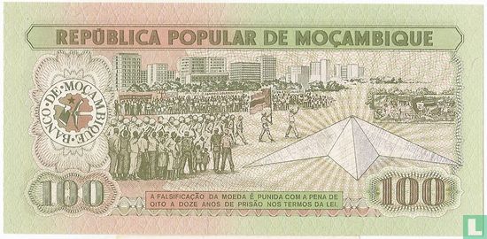 Mosambik 100 Meticais 1986 - Bild 2