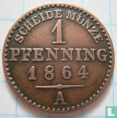 Pruisen 1 pfenning 1864 - Afbeelding 1