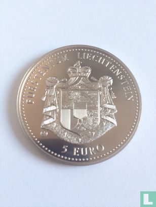 Liechtenstein 5 euro 1997 "125 jaar spoorwegen Liechtenstein" - Afbeelding 1