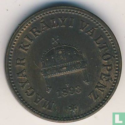 Hongarije 2 fillér 1893 - Afbeelding 1