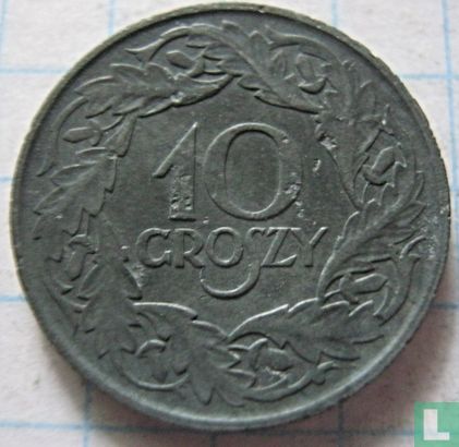 Pologne 10 groszy 1923 (zinc) - Image 2