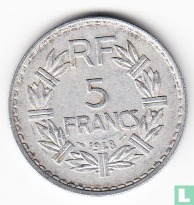 France 5 francs 1948 (sans B, 9 fermé) - Image 1